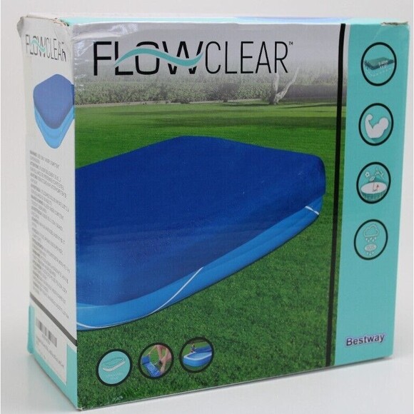 Family Pool Cover 10ft X 6ft - Keep Pool Clean - BLUE - NOB - Picture 1 of 10